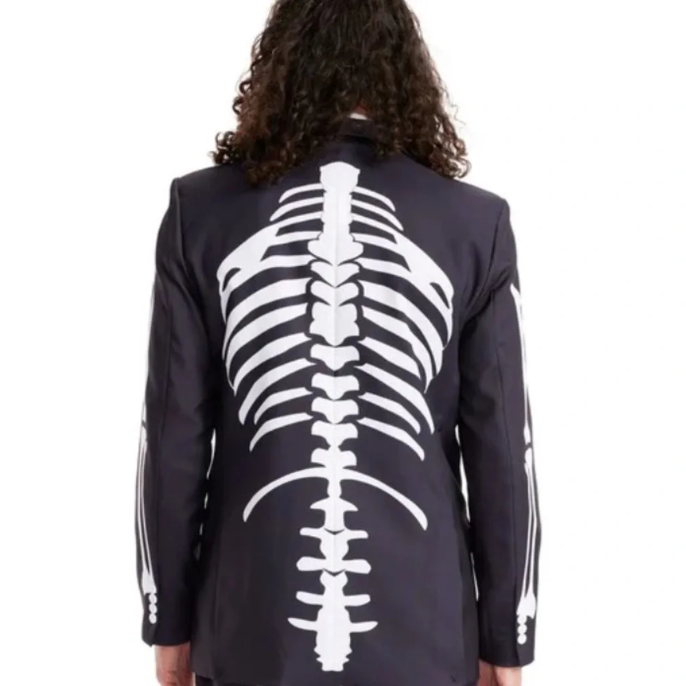 Tipsy Elves Men’s Skeleton Costume Blazer and Tie size 46” XXL NEW with tags